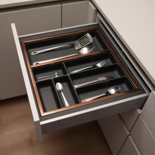 Cadre Keittiölokerikko Musta/Kupari 500/60