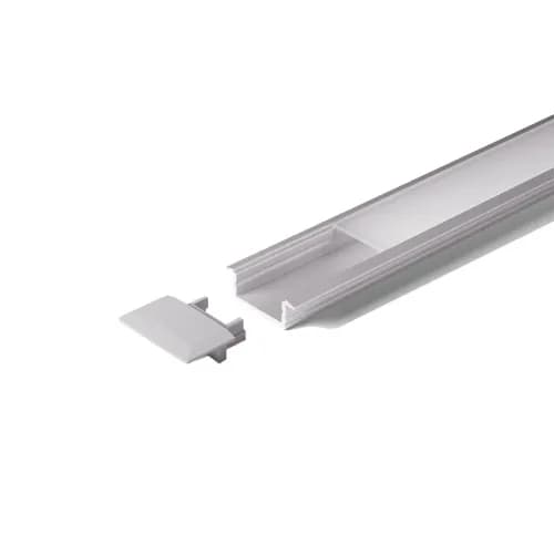 LED-profiili ChannelLine C päätypala harmaa (2kpl)