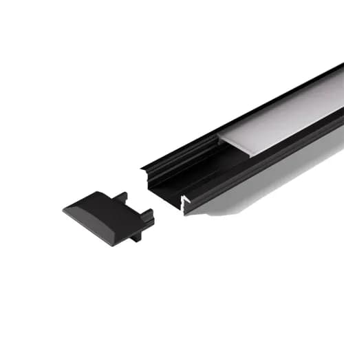 LED-profiili ChannelLine C päätypala musta (2kpl)