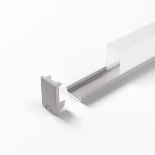 LED-profiili ChannelLine A päätypala harmaa (2kpl)